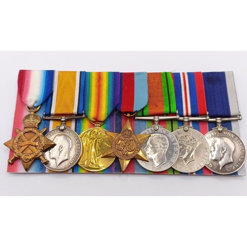 783 - A group of seven medals, awarded to J 34360 A Stemp Boy 1 RN, comprising a 1914-15 Star Trio (worn w... 