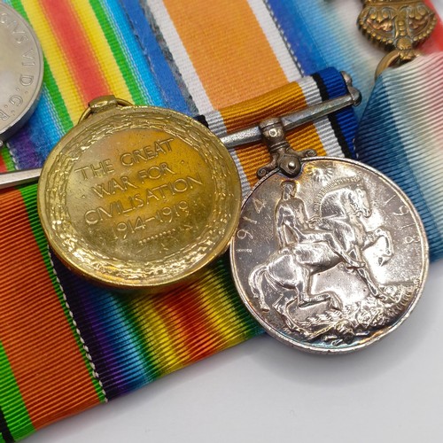 786 - A group of six medals, awarded to J.5601 H B Wadsworth AB RN, comprising a 1914-15 Star Trio (worn w... 