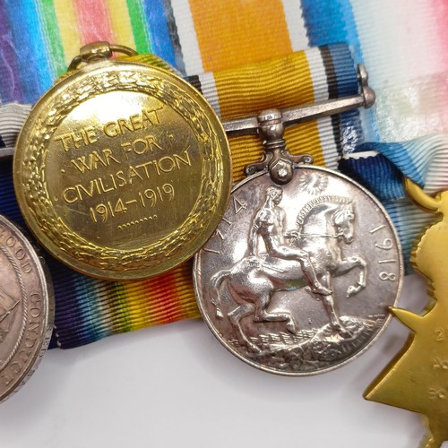 797 - A group of four medals, awarded to 287649 A Salter SPO RN, comprising a 1914-15 Star Trio (MID), and... 