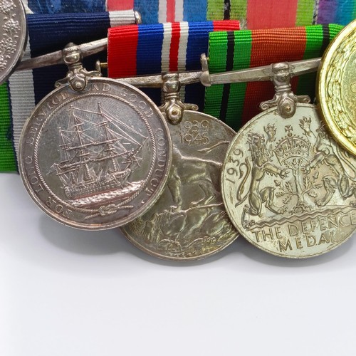 798 - A group of seven medals, awarded to RMB 97 Mus S Jones, comprising a 1914-15 Star Trio, a Defence Me... 