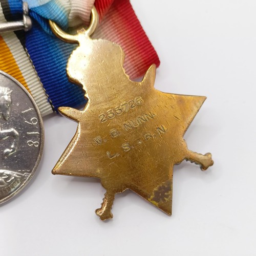 799 - A group of eight medals, awarded to 233726 W G Nunn LS RN, comprising a 1914-15 Star Trio, a 1939-19... 