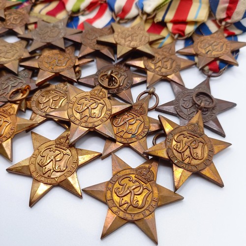 802 - A large group of WWII Stars Provenance:  From a lifetime of medal collecting