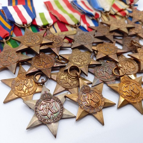 802 - A large group of WWII Stars Provenance:  From a lifetime of medal collecting