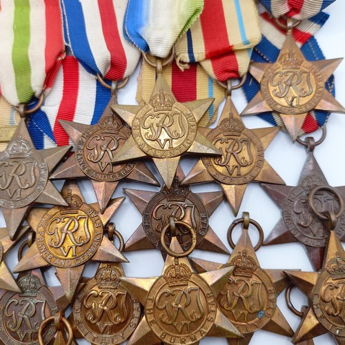 802 - A large group of WWII Stars Provenance:  From a lifetime of medal collecting