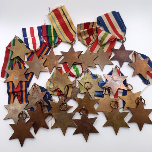 802 - A large group of WWII Stars Provenance:  From a lifetime of medal collecting