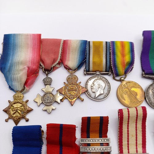 811 - Assorted miniature medals, in groups and singles  Provenance:  From a lifetime of medal collecting