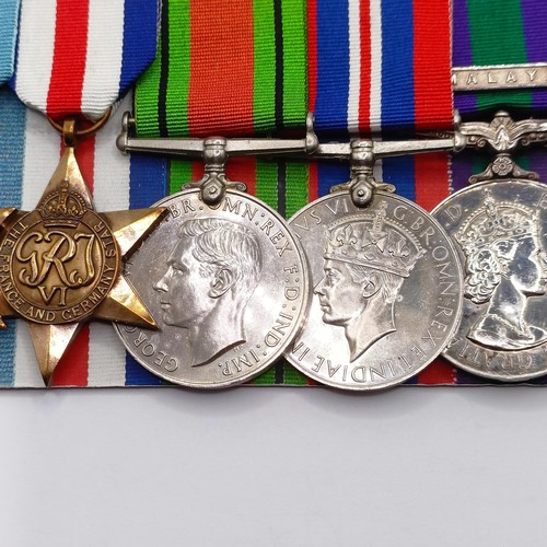 815 - A group of six medals, awarded to 1866240 Sjt J G W Hardy RAF, comprising a 1939-1945 Star, a France... 