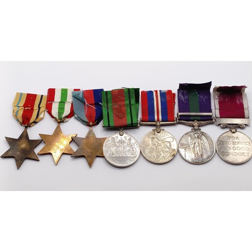 817 - A group of seven medals, awarded to 3312187 Sgt G Anderson R Sigs, comprising a 1939-1945 Star, an A... 