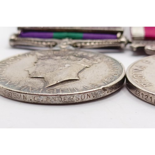 817 - A group of seven medals, awarded to 3312187 Sgt G Anderson R Sigs, comprising a 1939-1945 Star, an A... 