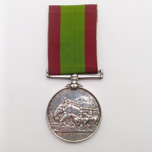 825 - An Afghanistan Medal, awarded to 1767 Pte W Josling 8th Hussars Provenance:  From a lifetime of meda... 