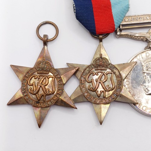 853 - A group of five medals, awarded to 14494315 Rfn A J Jenner KRRC, comprising a 1939-1945 Star, a Fran... 