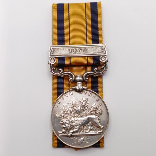 865 - A South Africa Medal, with 1879 bar, (privately named) to No 1118 Pte W Niblett Army Service Corps  ... 