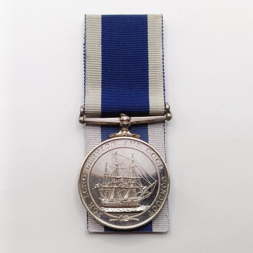 878 - A Royal Naval LS & GC Medal, awarded to J 928108 P G Dyke PO HMS Tenby Provenance:  From a lifetime ... 