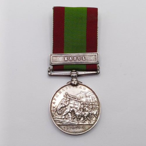 879 - An Afghanistan Medal, with Kabul bar, awarded to 2082 Pte J Woodley 2/9th Foot Provenance:  From a l... 