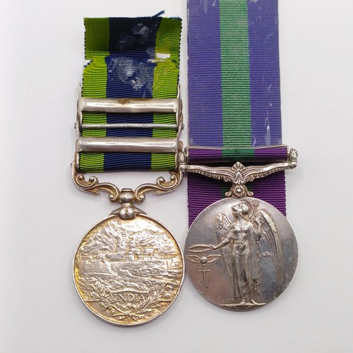 887 - An India General Service Medal, with Afghanistan NWF 1919 and North West Frontier 1930-31 bars, awar... 