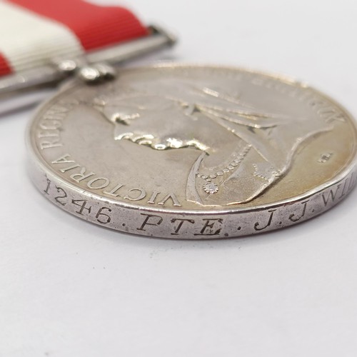 892 - A Canada General Service Medal, awarded to 1246 Pte J J Williams 1/R B  Provenance:  From a lifetime... 