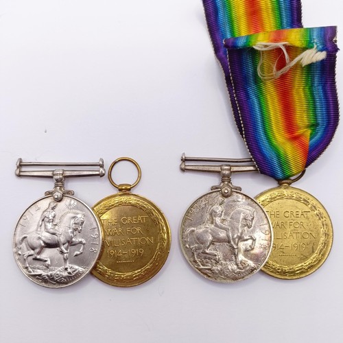 896 - A British War Medal and Victory Medal pair, awarded to 307193 W Tattersall ACT L Sto RN, and another... 