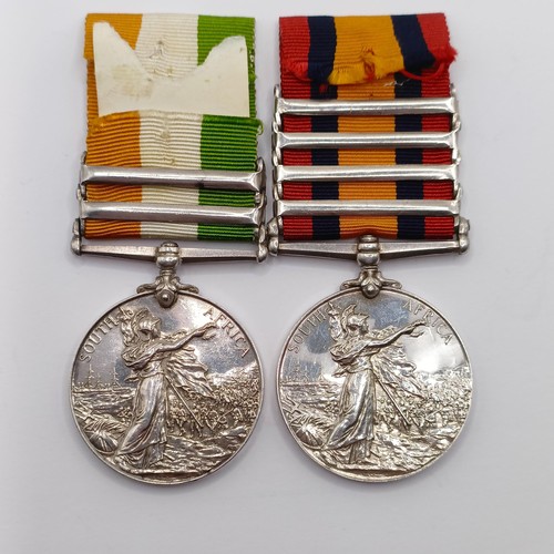 898 - A pair of medals, awarded to 3217 Pte W Murphy 2nd E Yorkshire Regt, comprising a Queen's South Afri... 