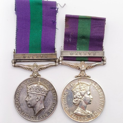 901 - A General Service Medal 1918-62 with Malaya bar, awarded to 23059584 Cpl A E Carter RAPC, and anothe... 