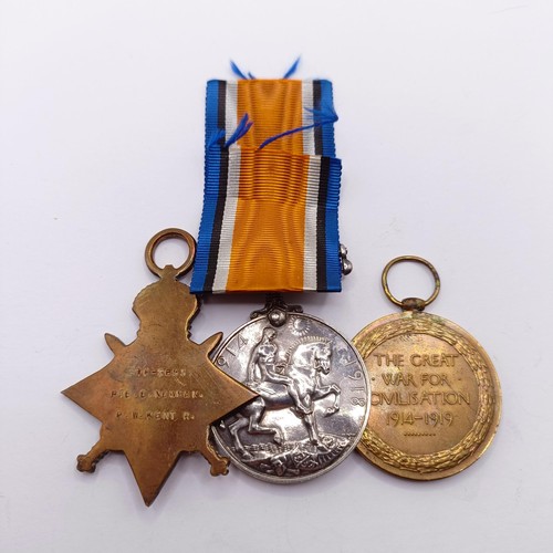 902 - A 1914-15 Star Trio, awarded to TF-2653 Pte E Newman RW Kent R  Provenance:  From a lifetime of meda... 