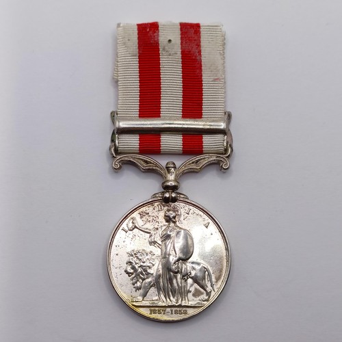 906 - An Indian Mutiny Medal, with Central India bar, awarded to I/J Morrow 14th Lgt DRGNS  Provenance:  F... 