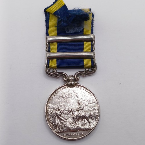 908 - A Punjab Medal, with Goojerat and Mooltan bars, indistinctly named but possibly Salter 10th Foot, he... 