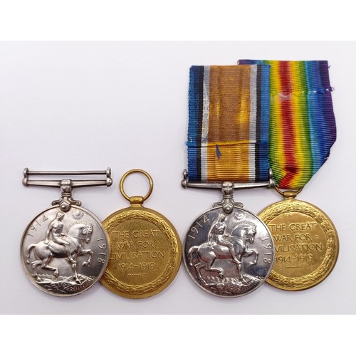 911 - A British War Medal and Victory Medal pair, awarded to K41993 R J Dean STO 1 RN, and another pair aw... 