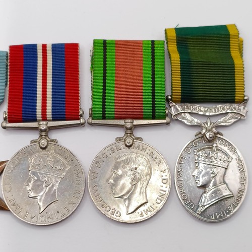 918 - A group of six medals, awarded to 28342 Pte L C Borsberry Som LI, comprising a British Ward Medal, a... 