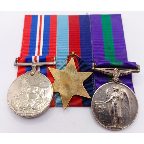 919 - A group of three medals, awarded to 5725519 Pte J O'Brien Dorset R, comprising a General Service Med... 