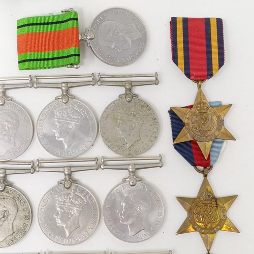 922 - A large group of assorted WWII Medals and Stars  Provenance:  From a lifetime of medal collecting