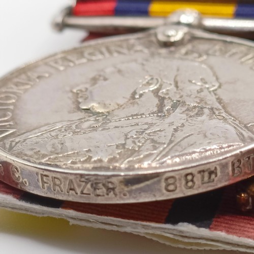 928 - A group of four medals, awarded to 10592 Gnr C Frazer, ata Battery RFA/RA, comprising a Queen's Sout... 