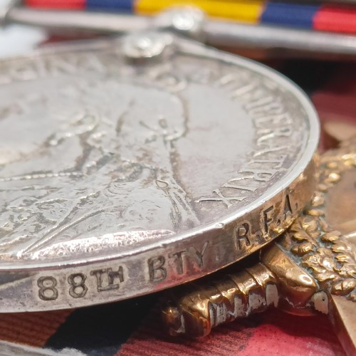 928 - A group of four medals, awarded to 10592 Gnr C Frazer, ata Battery RFA/RA, comprising a Queen's Sout... 