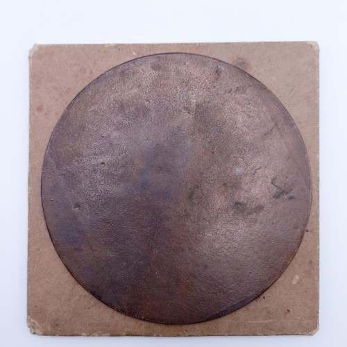 934 - ***Regretfully Withdrawn***A WWI bronze death plaque, Harry Leedle  Provenance:  From a lifetime of ... 