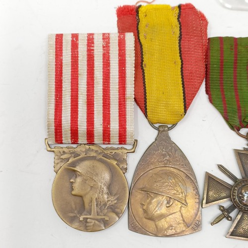 983 - A group of nine French WWI & WWII gallantry and other medals