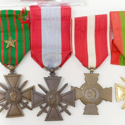 983 - A group of nine French WWI & WWII gallantry and other medals