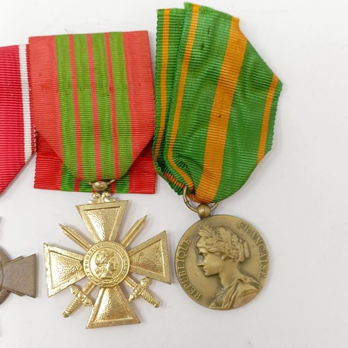 983 - A group of nine French WWI & WWII gallantry and other medals