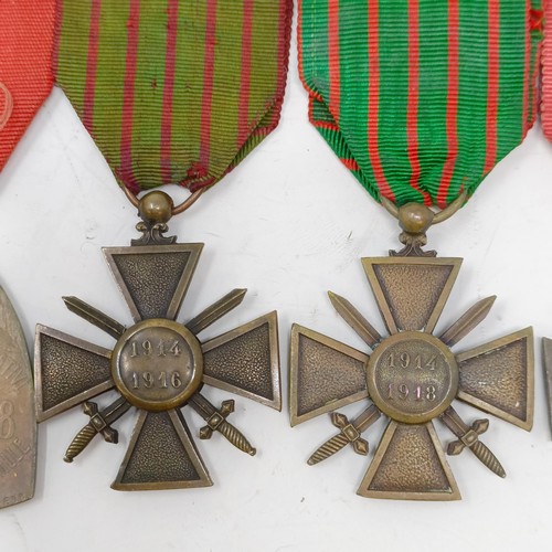 983 - A group of nine French WWI & WWII gallantry and other medals