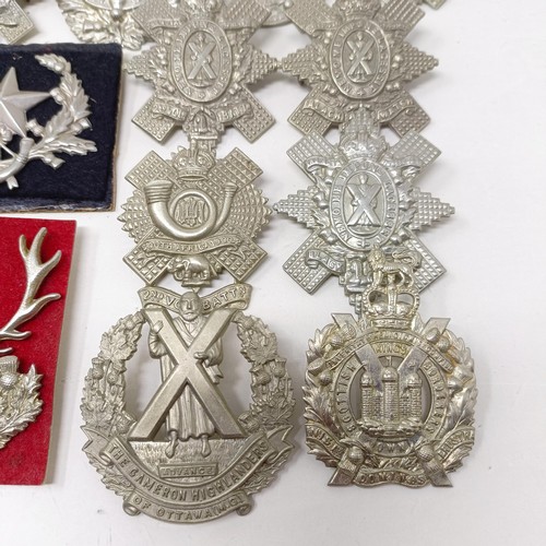 984 - Assorted Scottish Regiment and other badges (box)