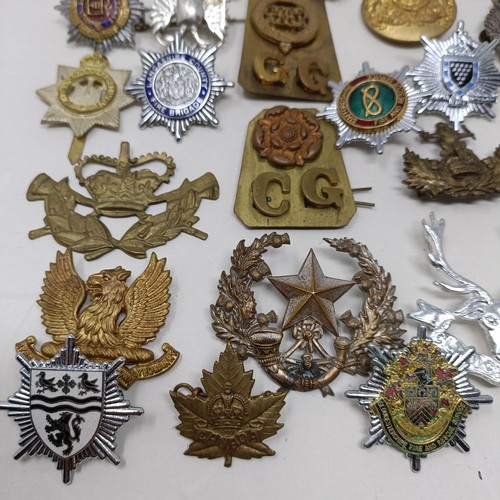 988 - Assorted military badges, including stay-brite