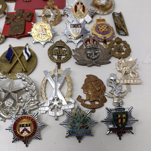 988 - Assorted military badges, including stay-brite