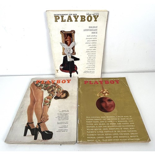 586 - A vintage Playboy magazine, December 1965, January 1966 and September 1972 (3)