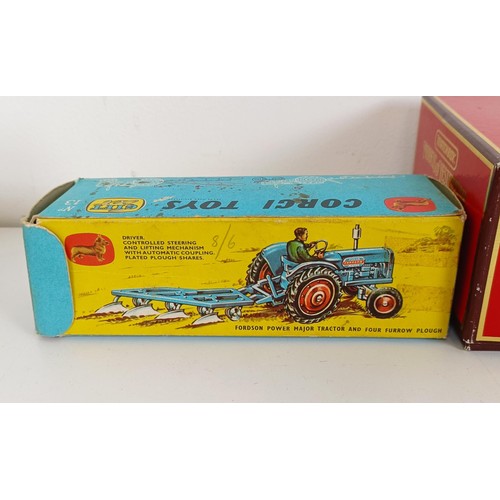 1246 - A Corgi Toys Gift Set No 13, a Fordson tractor and plough, boxed, and two other models, boxed (3)