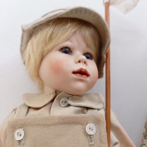 1249 - A bisque head doll, and other dolls (box)