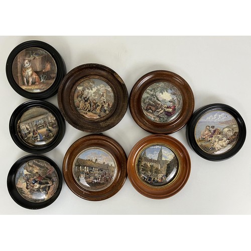 1307 - Assorted Prattware pot lids