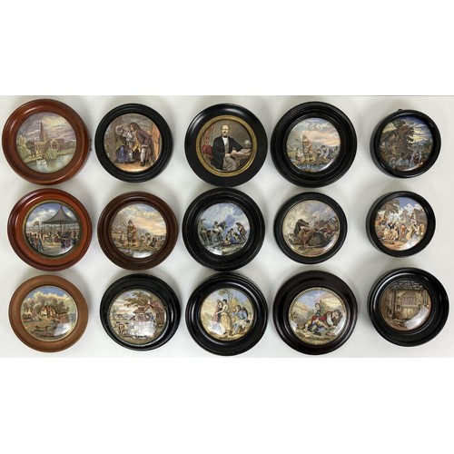 1313 - Assorted Prattware pot lids