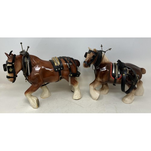 1317 - A Beswick horse, another, and assorted other ceramic horses (box)