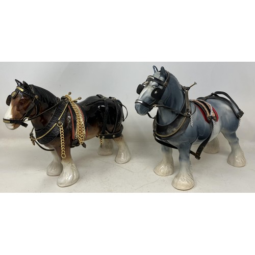 1317 - A Beswick horse, another, and assorted other ceramic horses (box)