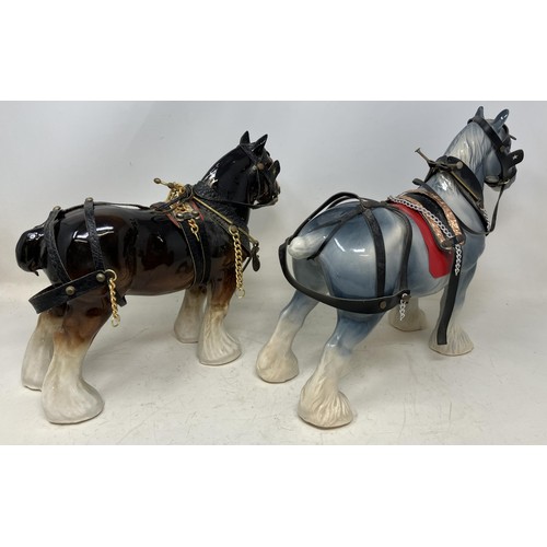 1317 - A Beswick horse, another, and assorted other ceramic horses (box)