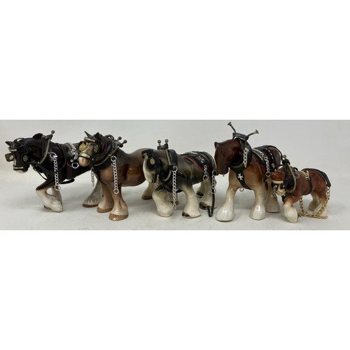 1317 - A Beswick horse, another, and assorted other ceramic horses (box)