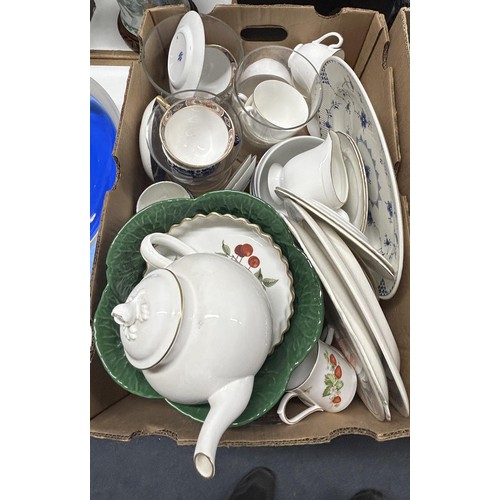 1358 - Assorted W H Goss, and other ceramics (2 boxes)